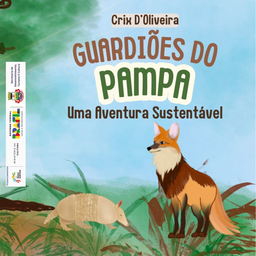 capa do livro guardiões do pampa, uma aventura sustentável.